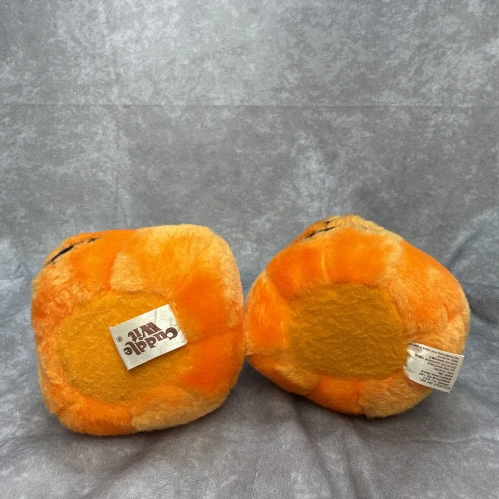 Vintage 80's Cuddle Wit Pumpkin Jack O Lantern Halloween Plush Lot Of 2 Decor 6